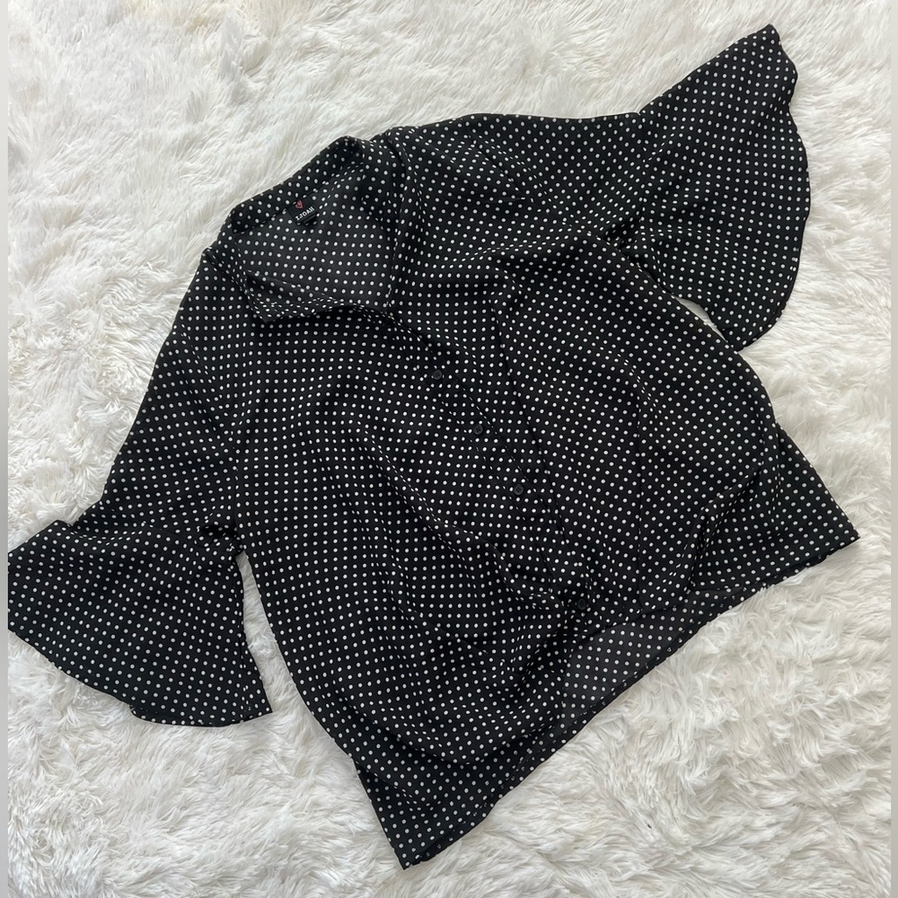 Ijoah Women’s Dots Print Blouse Size Medium